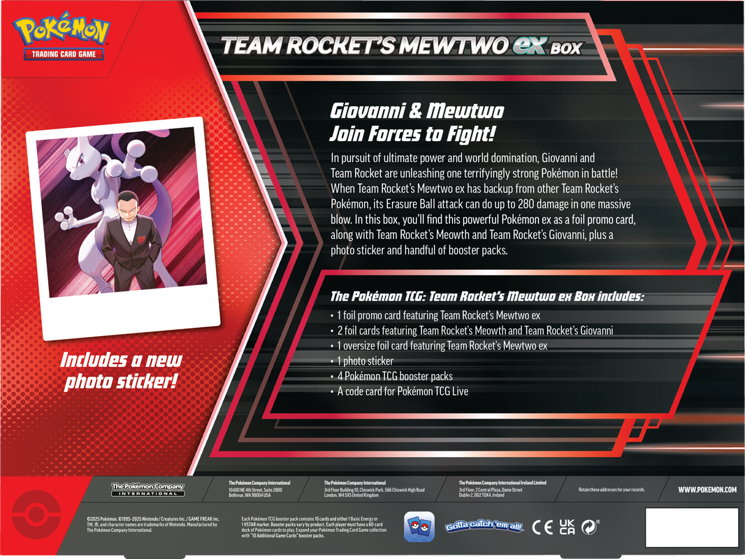 Team Rockets Mewtwo ex Box INGLÉS