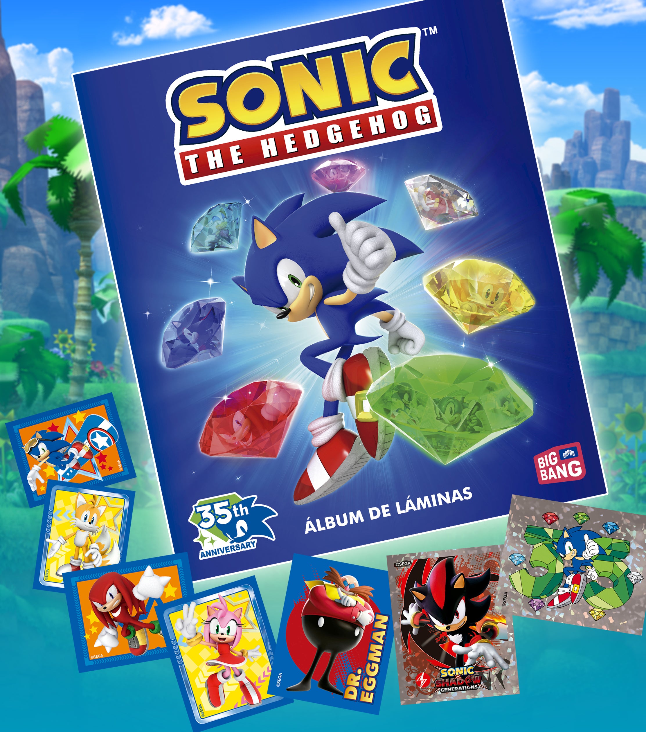 Álbum+50 sobres Sonic "The Hedgehog" 35° Aniversario (2025)