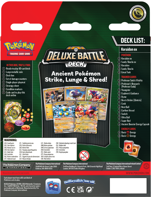 Pokémon - Miraidon / Koraidon ex Deluxe Battle Deck - Español