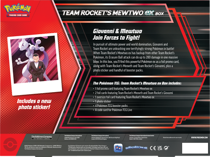 Team Rockets Mewtwo ex Box INGLÉS