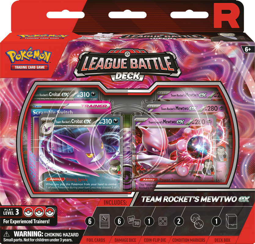 Team Rocket's Mewtwo ex League Battle Deck – frente