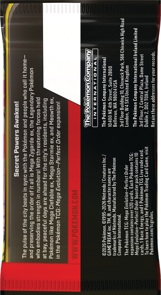 Perfect Order Booster – reverso del sobre