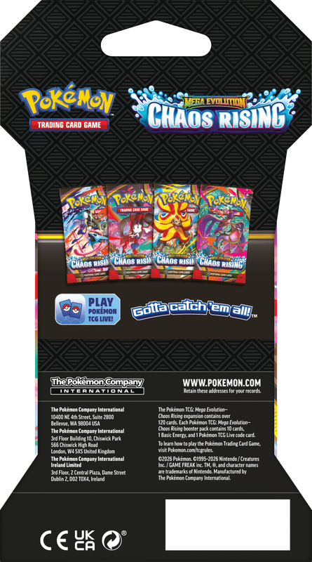 Chaos Rising Sleeved Booster – Inglés – reverso