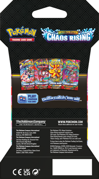Chaos Rising Sleeved Booster – Inglés – reverso