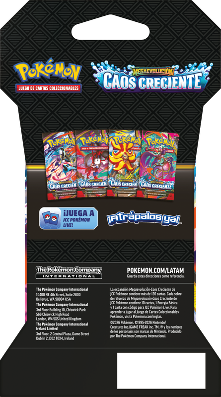 Chaos Rising Sleeved Booster – Español – reverso