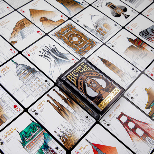 Naipes Bicycle Creatives - Architectual Wonders of the World