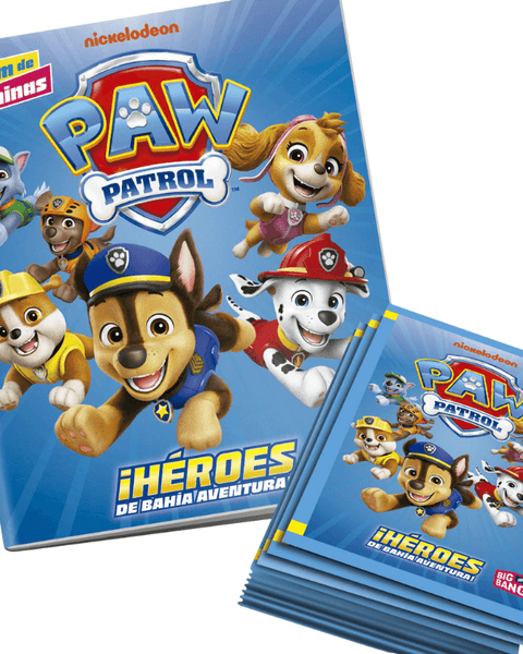 Pack Álbum + 25 sobres Paw Patrol - Héroes de Bahía Aventura